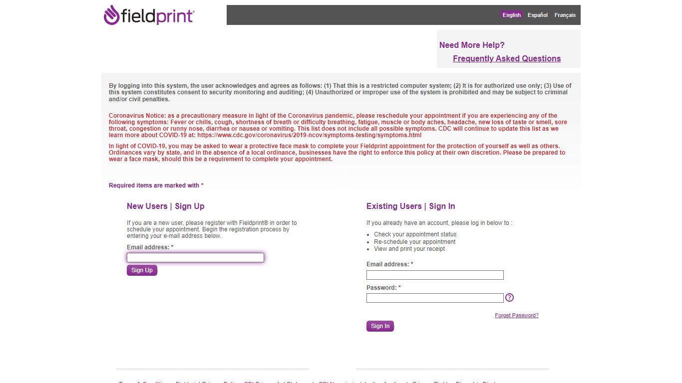 Frequently Asked Questions - Fieldprint